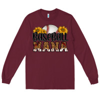 Burgundy baseball nana Long Sleeve Tee - HRA Design Shop
