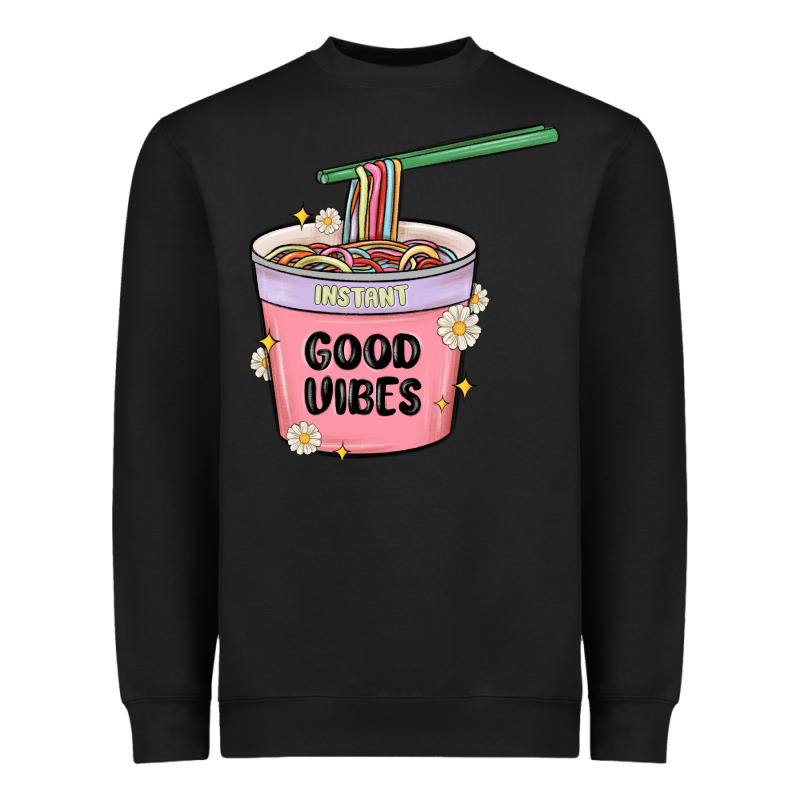 Instant Good Vibes Noodles Heavyweight Sweatshirt by MaliasSmallBusiness | Teevron