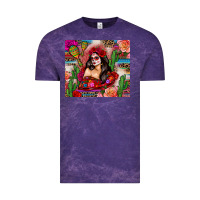 Cloud Purple mexico girl serape Vintage Tee - Zillion Design Studio