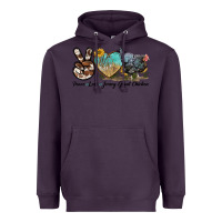Plum Peace Love Jersey Giant Chicken Heavyweight Hoodie - LillyAllenDesigns