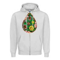 Dove Grey american football and western roses teardrop Zipper Hoodie - BundleAndBundleShop