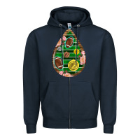 Navy american football and western roses teardrop Zipper Hoodie - BundleAndBundleShop