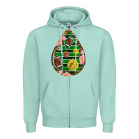 Seafoam american football and western roses teardrop Zipper Hoodie - BundleAndBundleShop