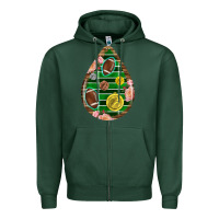 Sports Green american football and western roses teardrop Zipper Hoodie - BundleAndBundleShop