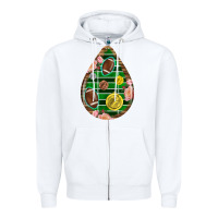 White american football and western roses teardrop Zipper Hoodie - BundleAndBundleShop