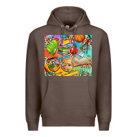Coffee school elements Premium Hoodie - NancyCooperArtShop