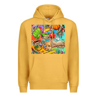 Mustard school elements Premium Hoodie - NancyCooperArtShop