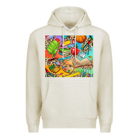 Oatmeal Heather school elements Premium Hoodie - NancyCooperArtShop
