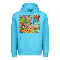 Ocean Blue school elements Premium Hoodie - NancyCooperArtShop