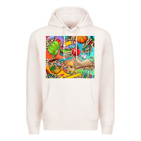 Pale Pink school elements Premium Hoodie - NancyCooperArtShop