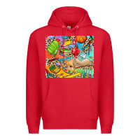Red school elements Premium Hoodie - NancyCooperArtShop