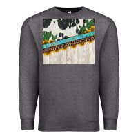 Charcoal Heather cowhide sunflowers cactus Premium Sweatshirt - Jasminsmagicworld