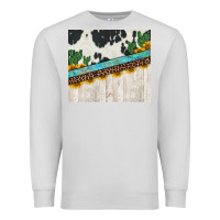 Dove Grey cowhide sunflowers cactus Premium Sweatshirt - Jasminsmagicworld
