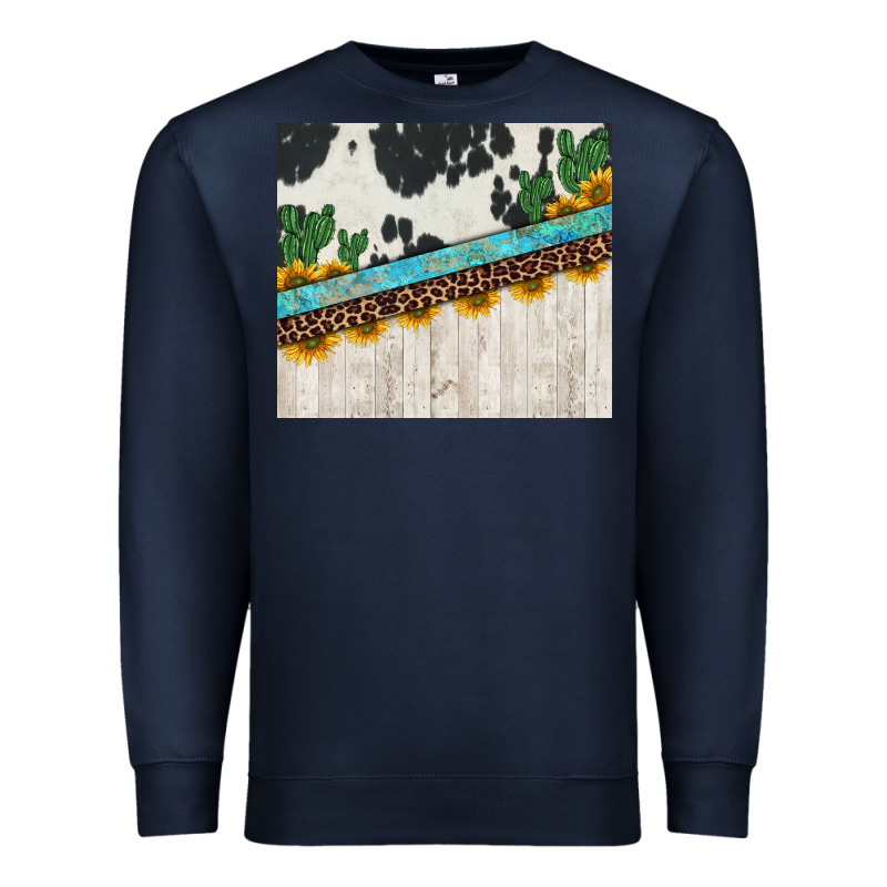 Cowhide Sunflowers Cactus Premium Sweatshirt by Jasminsmagicworld | Teevron