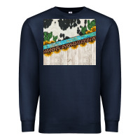 Navy cowhide sunflowers cactus Premium Sweatshirt - Jasminsmagicworld