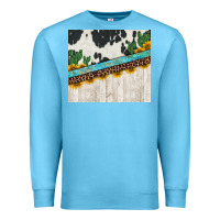 Ocean Blue cowhide sunflowers cactus Premium Sweatshirt - Jasminsmagicworld