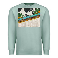 Seafoam cowhide sunflowers cactus Premium Sweatshirt - Jasminsmagicworld