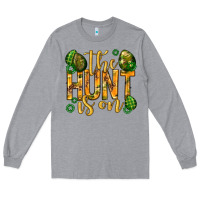 Heather Grey The hunt is on Easter Long Sleeve Tee - Neo Western