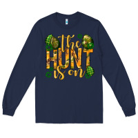 Navy The hunt is on Easter Long Sleeve Tee - Neo Western