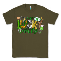 Army Green st patricks day one lucky nurse Classic Tee - Neo Western