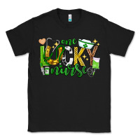 Black st patricks day one lucky nurse Classic Tee - Neo Western
