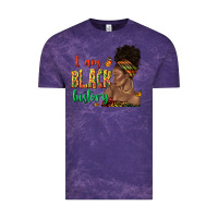 Cloud Purple i am black history afro black woman juneteenth Vintage Tee - texasbilliewilder