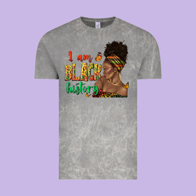 Vintage Tee i am black history afro black woman juneteenth