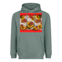 Sage ladybug sunflower Heavyweight Hoodie - BarkalooDesign
