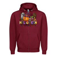 Burgundy halloween vibes Zipper Hoodie - AdoDesignShop
