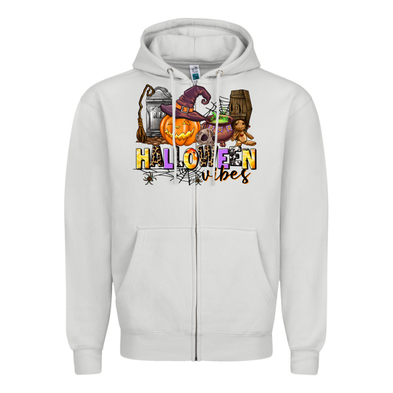 Halloween Vibes Zipper Hoodie by AdoDesignShop | Teevron