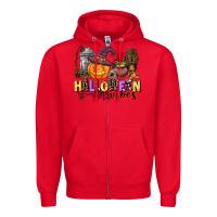 Red halloween vibes Zipper Hoodie - AdoDesignShop