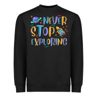 Black never stop exploring Heavyweight Sweatshirt - MaliasSmallBusiness