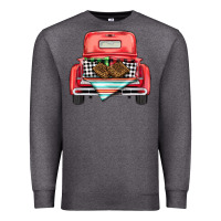 Charcoal Heather Christmas truck Premium Sweatshirt - BarkalooDesign