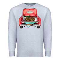 Heather Grey Christmas truck Premium Sweatshirt - BarkalooDesign