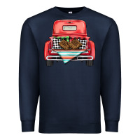 Navy Christmas truck Premium Sweatshirt - BarkalooDesign
