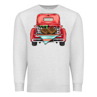 Oatmeal Heather Christmas truck Premium Sweatshirt - BarkalooDesign