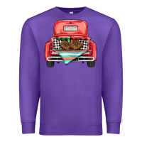 Purple Christmas truck Premium Sweatshirt - BarkalooDesign