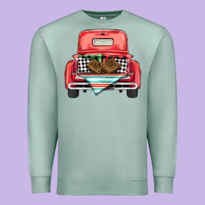 Christmas Truck Premium Sweatshirt Designed By Barkaloodesign