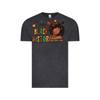 Vintage Black i am black history afro girl Vintage Tee - texasbilliewilder