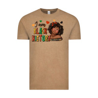 I Am Black History Afro Girl Vintage Tee | Teevron
