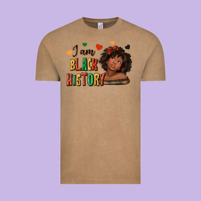 Vintage Tee i am black history afro girl