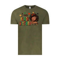 Vintage Olive i am black history afro girl Vintage Tee - texasbilliewilder
