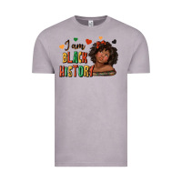 Vintage Zinc i am black history afro girl Vintage Tee - texasbilliewilder