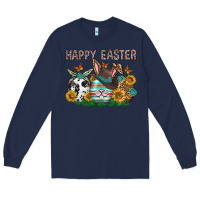 Navy Western Happy Easter Long Sleeve Tee - Neo Western