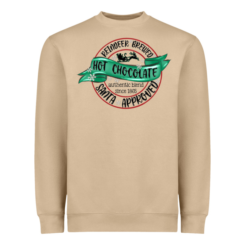 Reindeer Brewed Santa Approved Heavyweight Sweatshirt by MaliasSmallBusiness | Teevron