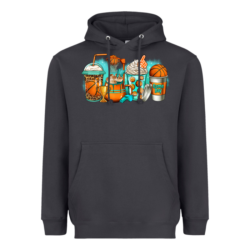 Basketball Coffee Cups Heavyweight Hoodie by Jasminsmagicworld | Teevron