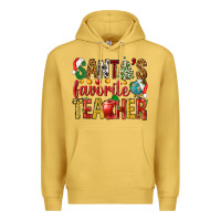 Antique Gold santas favorite teacher Premium Hoodie - NancyCooperArtShop