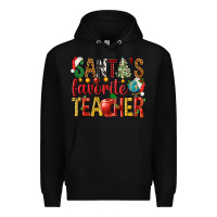Black santas favorite teacher Premium Hoodie - NancyCooperArtShop