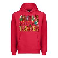 Cardinal santas favorite teacher Premium Hoodie - NancyCooperArtShop