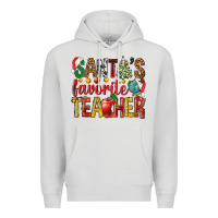 Dove Grey santas favorite teacher Premium Hoodie - NancyCooperArtShop